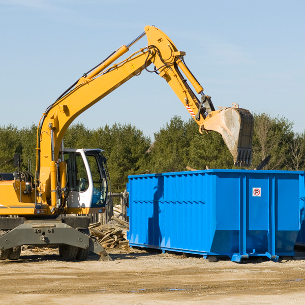 can i choose the location where the residential dumpster will be placed in Roseland Virginia